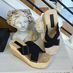 NEW! ASOS Wedge PLATFORM ESPADRILLE Sandals SZ 10